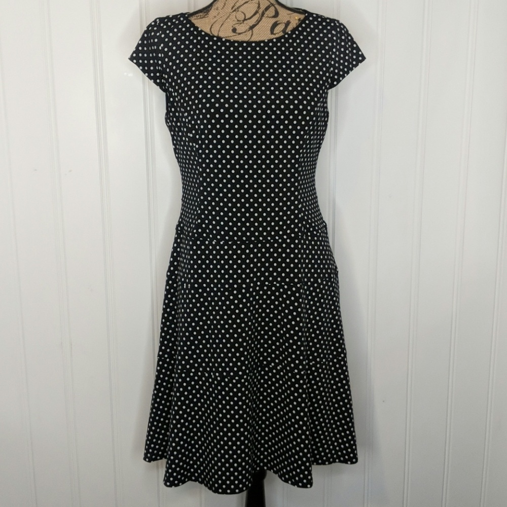 Christopher Banks | Black Polkadot Dress